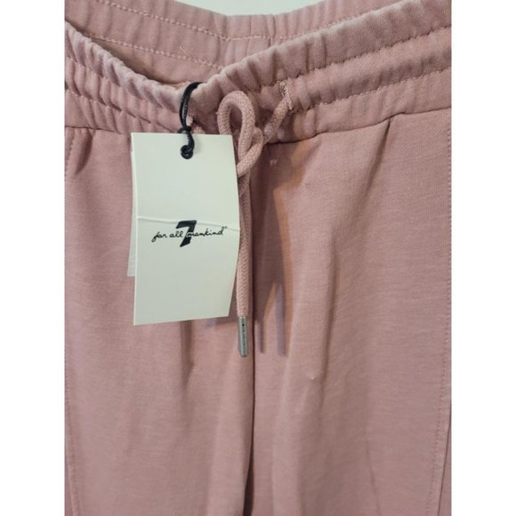 7 FOR ALL MANKIND Women's Dusty Pink Oversized Joggers Sweatpants NWT S - Picture 3 of 7